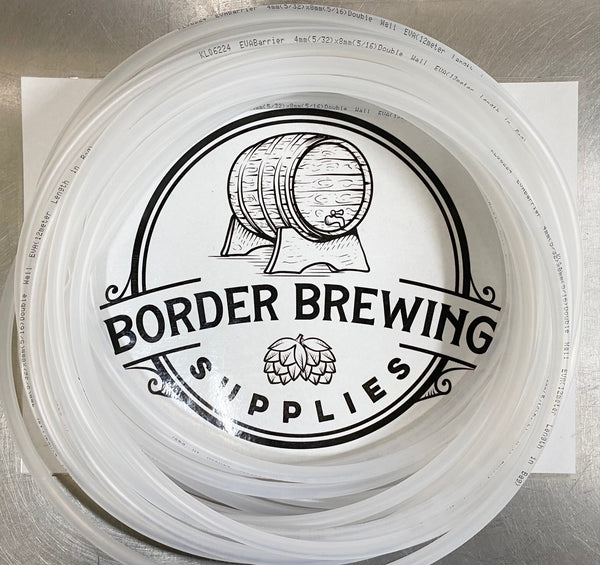 Beer & Gas Line 4mm inner x 8mm OD EVABarrier Double Wall EVA This high quality beer line will keep your beverage in it's best possible condition from Keg to Tap. This small 4mm ID hose is ideally suited to direct draw systems where only a short beer line is needed. When using 4mm ID size you will get adequate flow resistance with minimum of 2 metres of beer line hose between your keg & tap suitable for most kegerator setups.