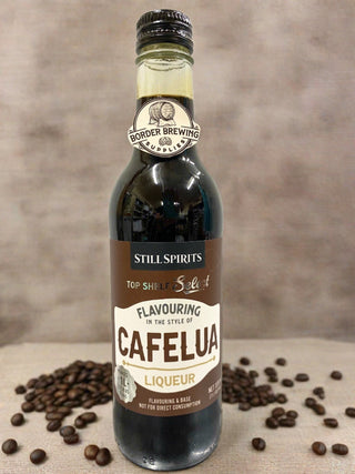 Cafelua Top Shelf Select Still Spirits Flavouring & Base  A bold, Mexican style coffee liqueur flavouring with subtle rum notes and hints of vanilla.  Kahlua style