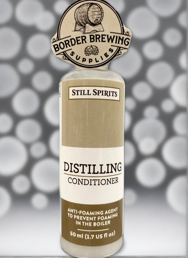 Distilling Conditioner Anti Foaming Agent Prevents foaming in the boiler If you have ever had annoying foam coming out of your still then distilling conditioner is the cure. Place into the wash prior to boiling- 1 cap for Air Stills or smaller type stills 3 caps for T500 and larger stills Will assist in releasing excess co2 and stops foaming of unfermented sugars during the distillation. Use in conjunction with Ceramic Boil Enhancers.
