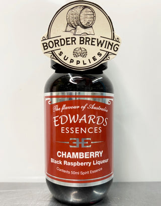 Chamberry Black Raspberry Liqueur Edwards Essences A black raspberry flavoured liqueur perfect as an aperitif or mixed with prosecco, champagne or white wine. Makes 1.4 litres Mix 850ml of neutral spirit (38%) 50ml of Edwards Essences 250g of Brown sugar Top up with water  Try Edwards Essences Chamberry if you like Chambord™