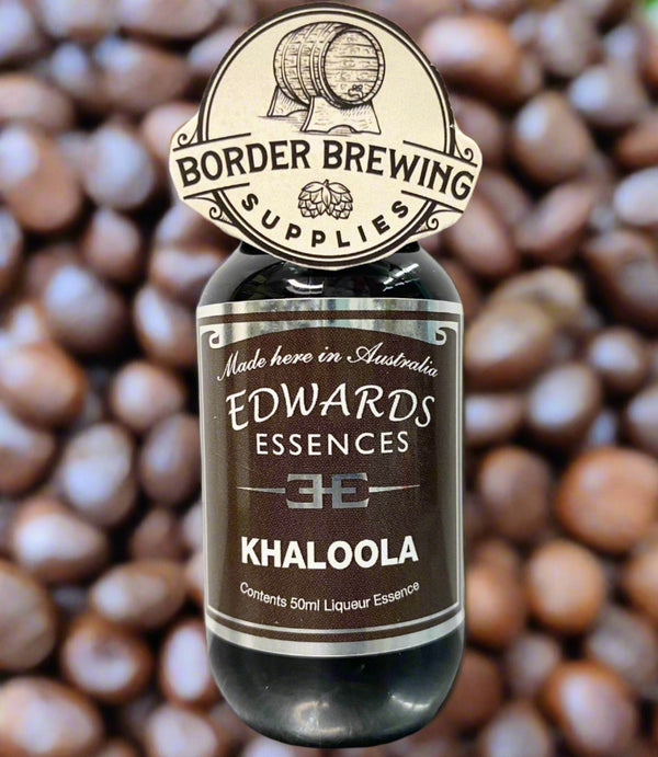 Khaloola Edwards Essences Extracts of the finest roasted South American Coffee beans provide a rich & warm experience. Try it with cream. Makes 1.4L Mix 900ml of neutral spirit (38%) 50ml of Edwards Essences 450g of white sugar 150ml of water Try Edwards Essences Khaloola if you like: Kahlua™