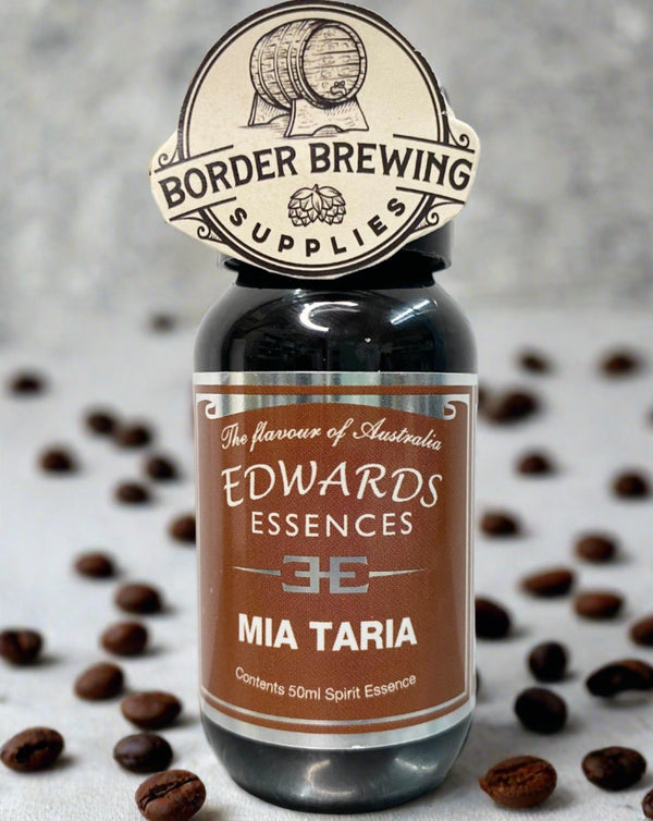 Mia Taria Edwards Essences A unique blend of Coffee & Chocolate with delicious Jamaican Rum. Makes 1.4 litres Mix 900ml of neutral spirit (38%) 50ml of Edwards Essences 450g of sugar 150ml of water Try Edwards Essences Mia Taria if you like: Tia Maria™