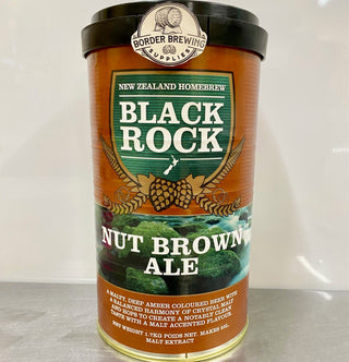 Nut Brown Ale Black Rock 1.7kg Malt Extract Brewing Kit Black Rock Nut Brown Ale is a malty, amber coloured beer with a balanced harmony of Crystal and Black malt and hops to create a full-bodied, malt accented flavour.   Brew with our 1kg Old Improver OR a tin of Caramel Liquid Malt. 