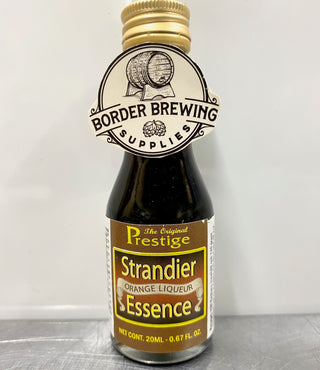 Strandier Orange Liqueur Essence Prestige Strandier is a first class orange flavoured liqueur. It is made from Cognac flavoured with the peel of bitter Haitian oranges, spices, and vanilla.  Grand Marnier style