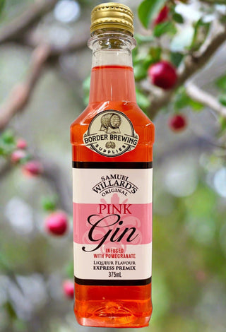 Samuel Willard’s premix Pink Gin Liqueur essence Spirit Flavouring Pomegranate infused and with a hint of wild berries, a unique Gin liqueur which is perfect when mixed with soda, tonic, sparkling wine or even just over ice.