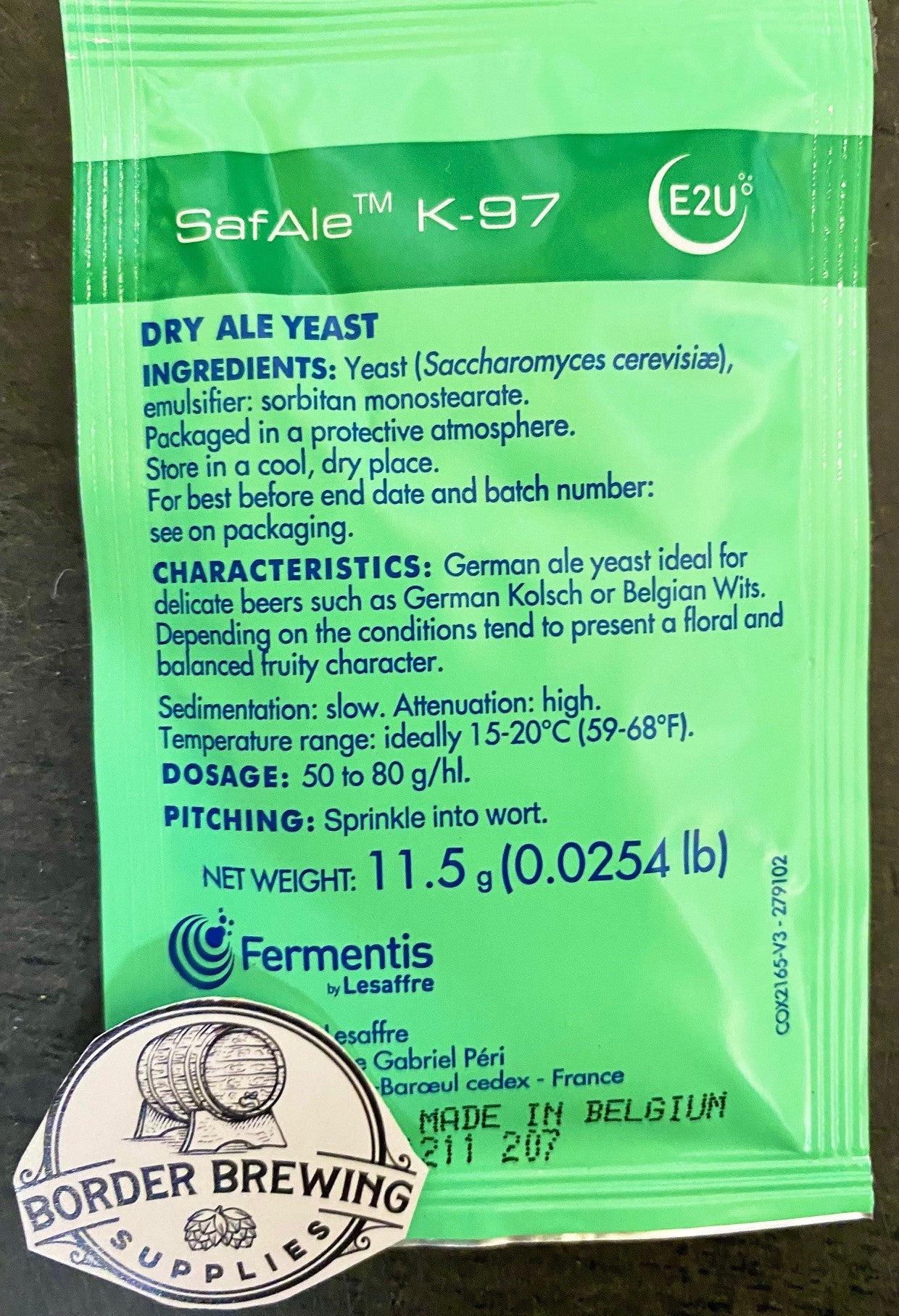 SafAle K-97 German Ale Yeast Fermentis | Border Brewing Supplies