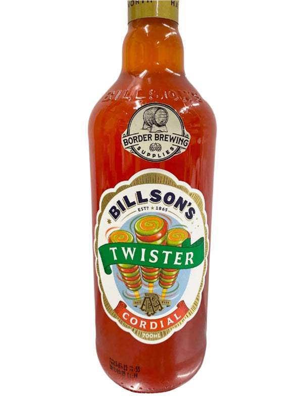 Twister Billson's 700ml Cordial Jazz up your Vodka, mix in a cocktail or add to your Sodastream for some fun fizz. Twister Cordial is here and it will blow your taste buds into a whirlwind of delight. This is our fab new collab flavour with TikTok sensation @russ.eats - it’s been a wild ride. Billson's Twister Cordial is sure to make any drink pop! Brewed with Billson's pure alpine spring water, Billson's syrups are easily enjoyed with still or sparkling water.