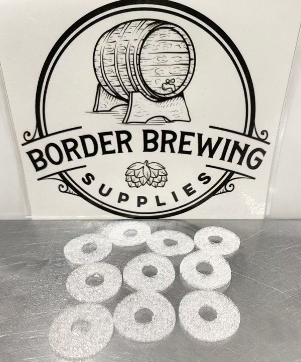 Washers Air Still Still Spirits - 10 pack Food grade Polyethylene Washers designed for the Air Still Filter & Air Still Fermenter Lid. Change washers when they become compressed and do not recover to normal thickness. 2 washers are to be used either side of the carbon cartridge.