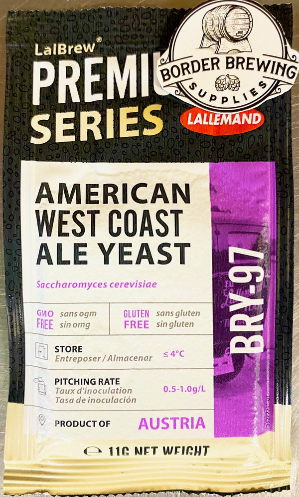 BRY-97 American West Coast Ale Yeast Lallemand LalBrew A neutral strain with a high flocculation ability that can be used to make a wide variety of American-style beers. Through the expression of a beta-glucosidase enzyme, BRY-97 can promote hop biotransformation and accentuate hop flavour and aroma.