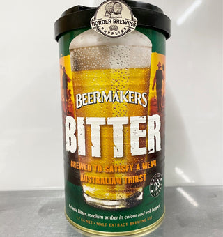 Bitter Ale BeerMakers 1.7kg Malt Extract Brewing Kit A classic bitter, medium amber in colour, and well hopped beer.  Beermakers is brewed to satisfy the Australian working man's thirst.  Made in NZ