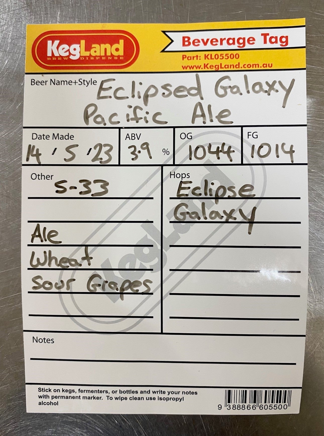 Keg Tags Labels for Kegs & Demijohns | Border Brewing Supplies