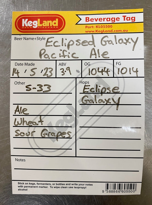 Keg Label Sticker Tag Demijohn