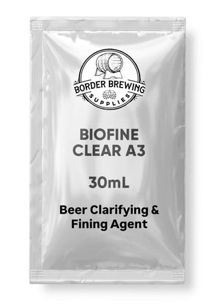 Biofine Clear A3 30ml liquid beer fining agent for removing yeast and haze after fermentation to produce crystal clear home brewed beer.