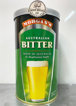 Australian Bitter Morgan’s Brewing Co. 1.7kg Malt Extract Brewing Kit A full-flavoured brew, gentle in malt character with a full and robust hop bitterness.  Made in Australia to Australia's taste. 