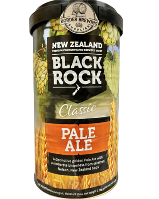 Pale Ale Black Rock 1.7kg Malt Extract Brewing Kit Black Rock Pale Ale is brewed to deliver a typical Australasian Pale Ale flavour with a light colour. NZ Green Bullet and Pacific Gem hops are added at the boil to provide a moderate bitterness. Brew with 1kg Ultra Blend. For more body, colour and malt flavour use a tin of Light liquid malt.