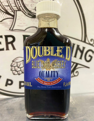 Blue Label Whisky Double D Range 50ml Quality Homebrew Blended Blue Label Scotch Whiskey style with Berry fruits, Aniseed, hints of Cedar, a touch of Spice & Citrus. Good Toffee & hints of very wistful Smoke, Chocolate, hints of grass and a good hit of malt. Essence Spirit Flavouring