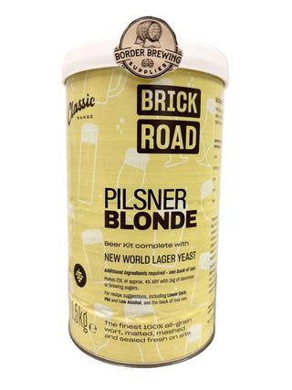 Brick Road Pilsner Blonde 1.5kg malt extract beer kit makes 23 litres