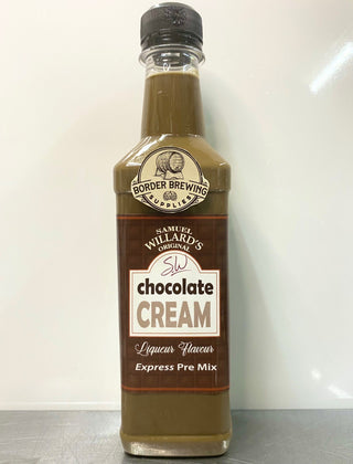 Chocolate Cream Cream Liqueur Premix Samuel Willard’s Samuel Willard’s uses the highest quality Chocolate & Cream flavours to make a luxurious liqueur with a restrained sweetness & the smoothest with aromatic notes of Vanilla & Cocoa, the purest chocolate flavour of any liqueur available.  Samuel Willard’s Express premix is already mixed with the recommended sugar base, so there is no messy mixing required, just Shake and Pour, makes 1.125L of finished product