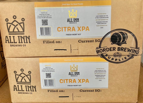 Citra XPA Extra Pale Ale All Inn Brewing - Fresh Wort Kit An excellent introduction to Citra hops in a simple, clean, and only moderately bitter beer. Citrus, Grapefruit, Lychee, Passionfruit and Melon notes.