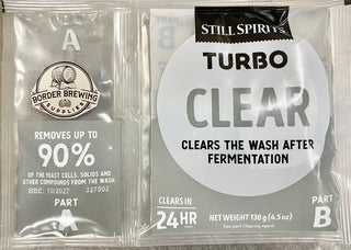 Still Spirits Turbo Clear A + B Clearing Finings Agent.Using the Turbo clear will prevent yeast cells from breaking open during the boil and stop any off flavours and smells from entering into your distillate. 