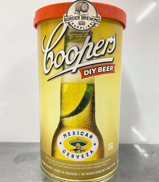 Mexican Cerveza Coopers International 1.7kg DIY Malt Extract Brewing Kit Emulates the style of the finest quality beers exported from Mexico. This premium beer is light in style with a fresh clean taste, ideally served ice-cold with a wedge of lime or lemon.  Mexico is known for its arid lands, dusty conditions and oppressive heat. So it’s not surprising that the people of Mexico are expert at quenching a thirst. Corona