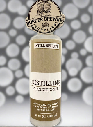 Distilling Conditioner Anti Foaming Agent Prevents foaming in the boiler If you have ever had annoying foam coming out of your still then distilling conditioner is the cure.  Place into the wash prior to boiling- 1 cap for Air Stills or smaller type stills 3 caps for T500 and larger stills  Will assist in releasing excess co2 and stops foaming of unfermented sugars during the distillation. Use in conjunction with Ceramic Boil Enhancers.