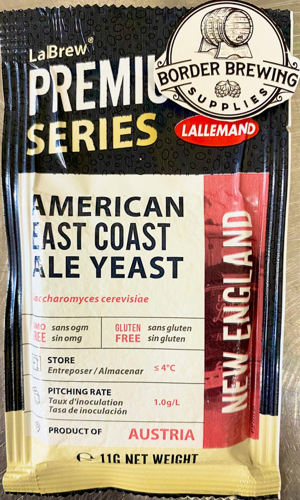 New England American East Coast Ale Yeast Lallemand LalBrew Selected specifically for its ability to produce a unique fruit-forward ester profile desired in East Coast styles of beer. A typical fermentation will produce tropical and fruity esters, notably stone fruits like peach. Through the expression of a β-glucosidase enzyme, LalBrew® New England can promote hop biotransformation and accentuate hop flavour and aroma.
