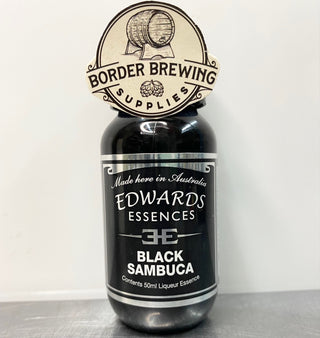 Black Sambuca Edwards Essences Strong black aniseed with dark overtones of a liquorice character. Makes 1.4L Mix 1.15L of neutral spirit (38%) 50ml of Edwards Essences 320g of sugar   Try Edwards Essences Black Sambuca if you like Galliano Black Sambuca™