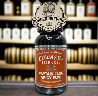 Captain Jack Spicy Rum Edwards Essences Rich spices blended with Caribbean Rum promises to deliver a swashbuckling adventure that’ll sail across your tongue leaving your taste buds tingling in paradise. Makes 3.5 Litres Or mix 700ml of neutral spirit (38%) 10ml (2 caps) of Edwards Essences  Try Edwards Captain Jack Spicy Rum if you like Captain Morgan Spicy Rum™