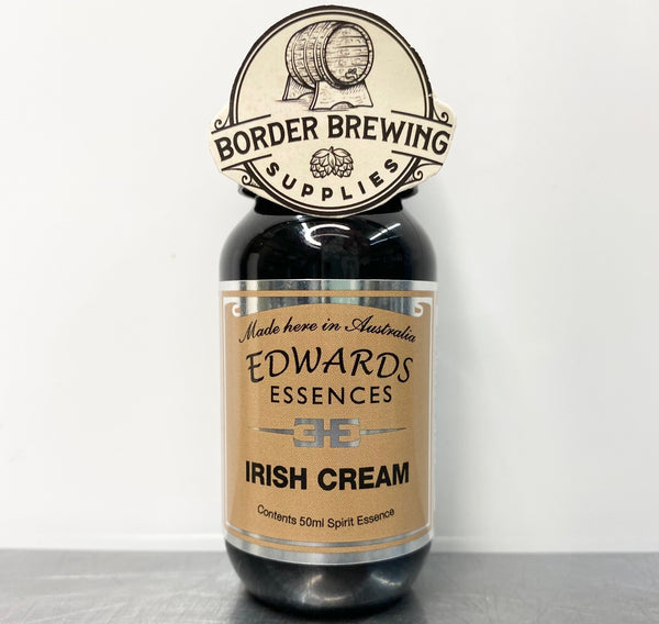Irish Cream Edwards Essences A sensual blend of Irish Whisky, Chocolate & Vanilla. This deluxe essence will leave your taste buds tingling. Makes 1.4 litres Mix 650ml of neutral spirit (38%) 50ml of Edwards Essences 350g of white sugar (we swap sugar for a tin of condensed milk) DELISH!!! 490ml UHT Longlife Cream  Try Edwards Essences Irish Cream if you like: Bailey’s™ Irish Whiskey Cream