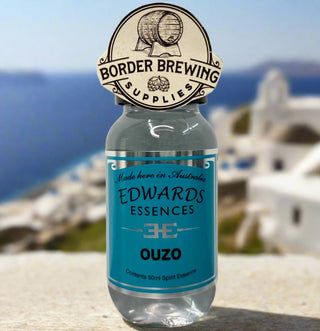 Ouzo Edwards Essences Bringing the Greek Isles to your glass, delight in this traditional silky smooth flavour. Makes 3.5 Litres Or mix 700ml of neutral spirit (38%) 10ml (2 caps) of Edwards Essences