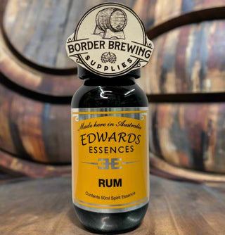 Rum Edwards Essences A golden Rum with a typical Queensland character & an undertone of slightly burnt molasses. Makes 3.5 Litres Or mix 700ml of neutral spirit (38%) 10ml (2 caps) of Edwards Essences  Try Edwards Essences Rum if you like: Lamb’s Navy Rum™