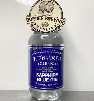Sapphire Blue Gin Edwards Essences This rich and highly aromatic Gin flavour is typical of a premium quality Gin with international recognition. The subtle Juniper berry notes are enhanced by a variety of other botanical and herb extracts. Makes 3.5 Litres Or mix 700ml of neutral spirit (38%) 10ml (2 caps) of Edwards Essences  Try Edwards Essences Sapphire Blue Gin if you like: Bombay Sapphire™
