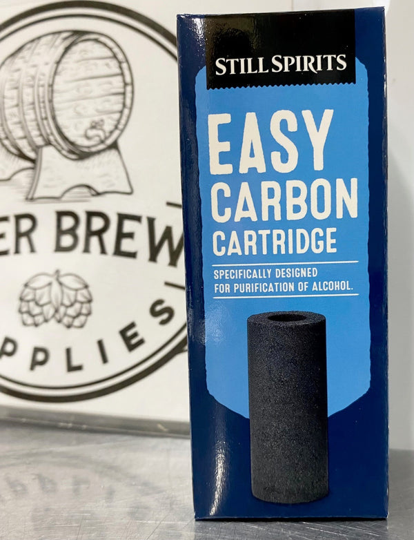 Easy Carbon Cartridge Still Spirits Replacement for the EZ filter Each Carbon Cartridge is suitable for 10-15L of 40% ABV neutral spirit  Fast, clean & easy to use. Specifically designed for the maximum purification of alcohol or water  We highly recommend replacing your cartridge after every run for the cleanest tasting neutral spirit. 
