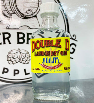 London Dry Gin Double D Range 50ml Quality Homebrew A distinct Juniper Berry flavour with hints of Spices including angelica root, cinnamon & coriander seed Essence Spirit Flavouring