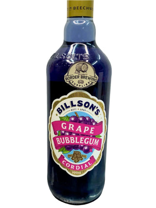 Grape Bubblegum Billson's 700ml Cordial Jazz up your Vodka or mix in a cocktail.  Billson's Grape Bubblegum Cordial is sure to make any drink pop! Brewed with Billson's pure alpine spring water, Billson's syrups are easily enjoyed with still or sparkling water. They also work as the star ingredient in your amazing cocktail or cooking creation.