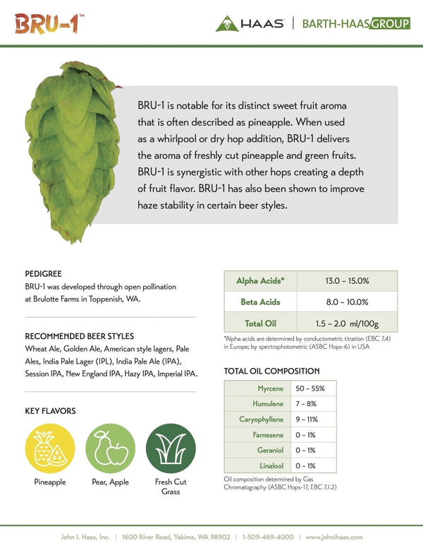 BRU-1 Hops Information