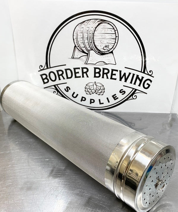 Hop Tube Botanicals Stainless Steel. Hop Tubes are perfect for adding larger amounts of hops, flowers, botanicals or spices to your Brew without blocking dip tubes, pumps, chillers etc.