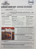 Step-by-step Hoppy Days Ginger Extreme brewing instruction sheet showing how to prepare, ferment, bottle and enjoy 20 litres of homemade ginger beer.