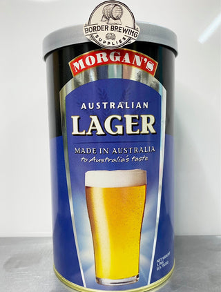 Australian Lager Morgan’s Brewing Co. 1.7kg Malt Extract Brewing Kit Crisp & bold in flavour with a refreshing clean head & golden colour, a perfect Aussie beer.  Made in Australia to Australia's taste.