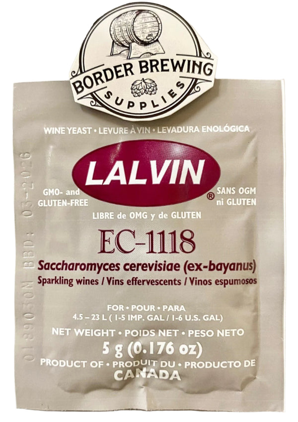 Lalvin EC-1118 wine yeast 5g sachet for champagne, cider and mead old packet