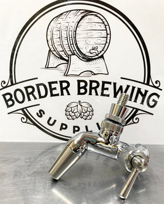 NUKATAP FC Flow Control Stainless Steel Tap Forward sealing technology reducing drips and first pour thermal reduction so less foaming with the benefits of a flow controlled pour.  These look fantastic and are a great addition to anyone's kegerator setup or mini keg takeaway setup.