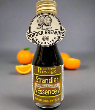 Strandier Orange Liqueur Essence Prestige Strandier is a first class orange flavoured liqueur. It is made from Cognac flavoured with the peel of bitter Haitian oranges, spices, and vanilla.  Grand Marnier style