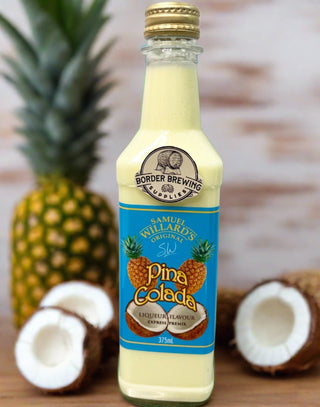 Pina Colada Liqueur Samuel Willard’s premix A tasty tropical drink made up of White Rum, Coconut Cream, & Pineapple flavours.  Our favourite way to drink this is to mix it with some Pine Coconut juice & crushed ice. Spirit Essence A tasty tropical drink made up of White Rum, Coconut Cream, & Pineapple flavours.  Our favourite way to drink this is to mix it with some Pine Coconut juice & crushed ice.