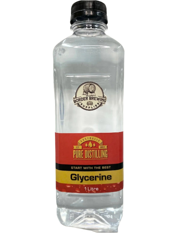 Pure Distilling Vegetable Glycerine 1 litre bottle for smoothing homemade spirits, improving mouthfeel and adding body to whisky, rum, vodka and liqueurs.