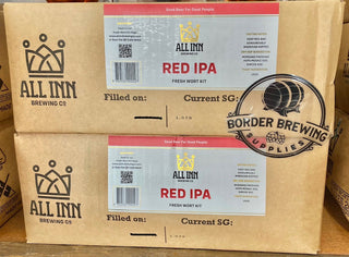 Red IPA Fresh Wort Kit All Inn Brewing Co Deep Red, generously all-American hopped, Sweet malt Caramel and Tropical fruits