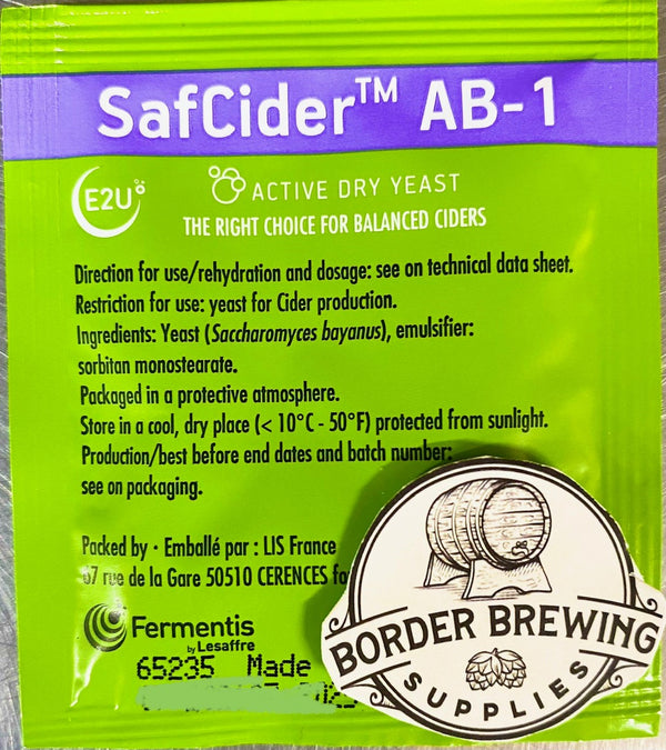 AB-1 SafCider 5g Fermentis The right choice for balanced ciders.