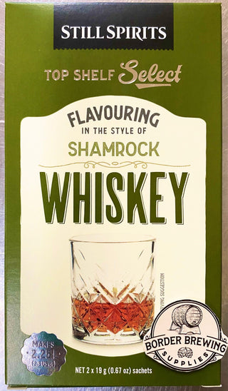 Shamrock Whiskey Top Shelf Select Still Spirits Makes a fine, triple distilled Irish whiskey style flavour. Smooth and malty with notes of lemon, charred wood and sweet spice. Classic