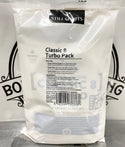 Contents of the Still Spirits Classic 8 Turbo Pack showing Classic 8 Turbo Yeast, Turbo Carbon and Turbo Clear.
