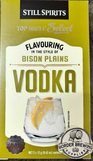 Bison Plains Vodka
Top Shelf Select
Still Spirits
Essence Flavouring
A Bison Grass style polish vodka flavouring, with Woodruff, Vanilla &amp; Coconut notes finished with the taste of Roasted Almonds.